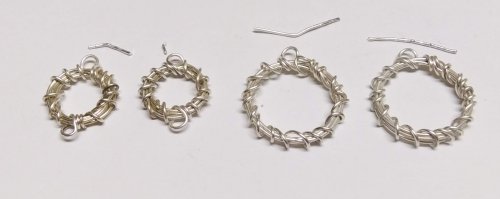 Judy Larson's Smashing Drop Earrings - , Contemporary Wire Jewelry, Oxidizing Wire, Oxidizing, Antiquing Wire, Antiquing, smashing drop earrings